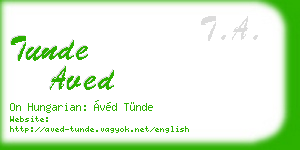 tunde aved business card